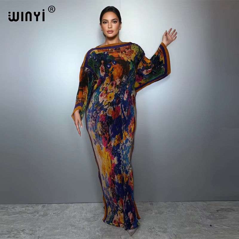 WINYI zomer geplooide elastisc - Boho Summer Beach Maxi Dress recensie en prijs
