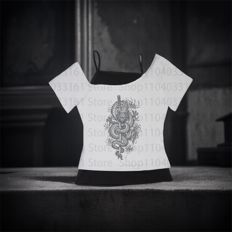 Zomer Gothic Emo Girl Slim Vin - Y2K Graphic Baby Tee Crop recensie en prijs