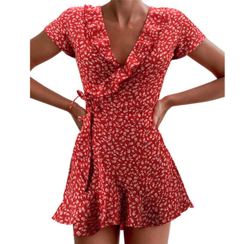 Zomer Vrouwen Floal A-Lijn Jur - French Vintage Floral Midi Dress recensie en prijs