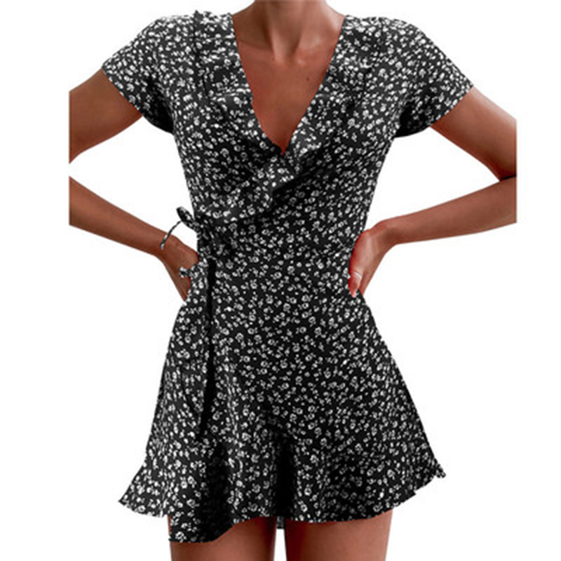 Zomer Vrouwen Floal A-Lijn Jur - French Vintage Floral Midi Dress recensie en prijs