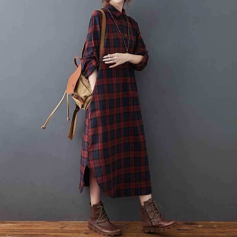 Katoenen linnen jurk voor dame - Casual Loose Linen Shirt Dress recensie en prijs