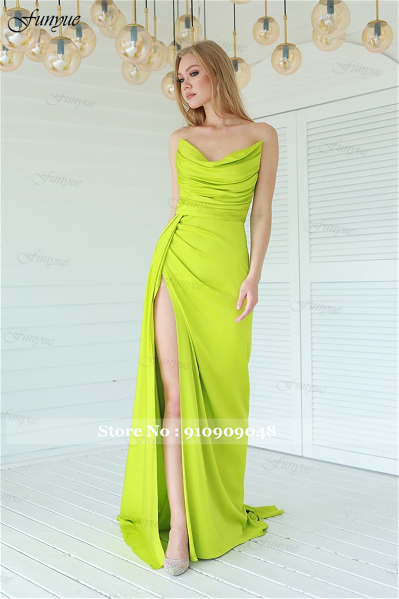 Elegante off-shoulder avondjur - Elegant Satin Evening Gown Split recensie en prijs