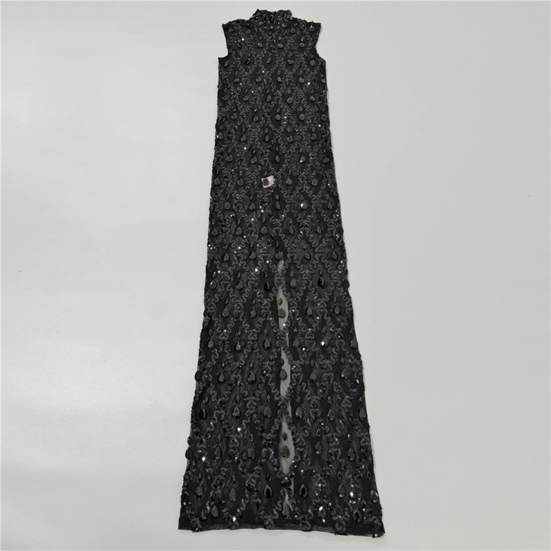 Zwarte glinsterende sexy gala  - Sexy Mesh Sheer Bodycon Dress recensie en prijs
