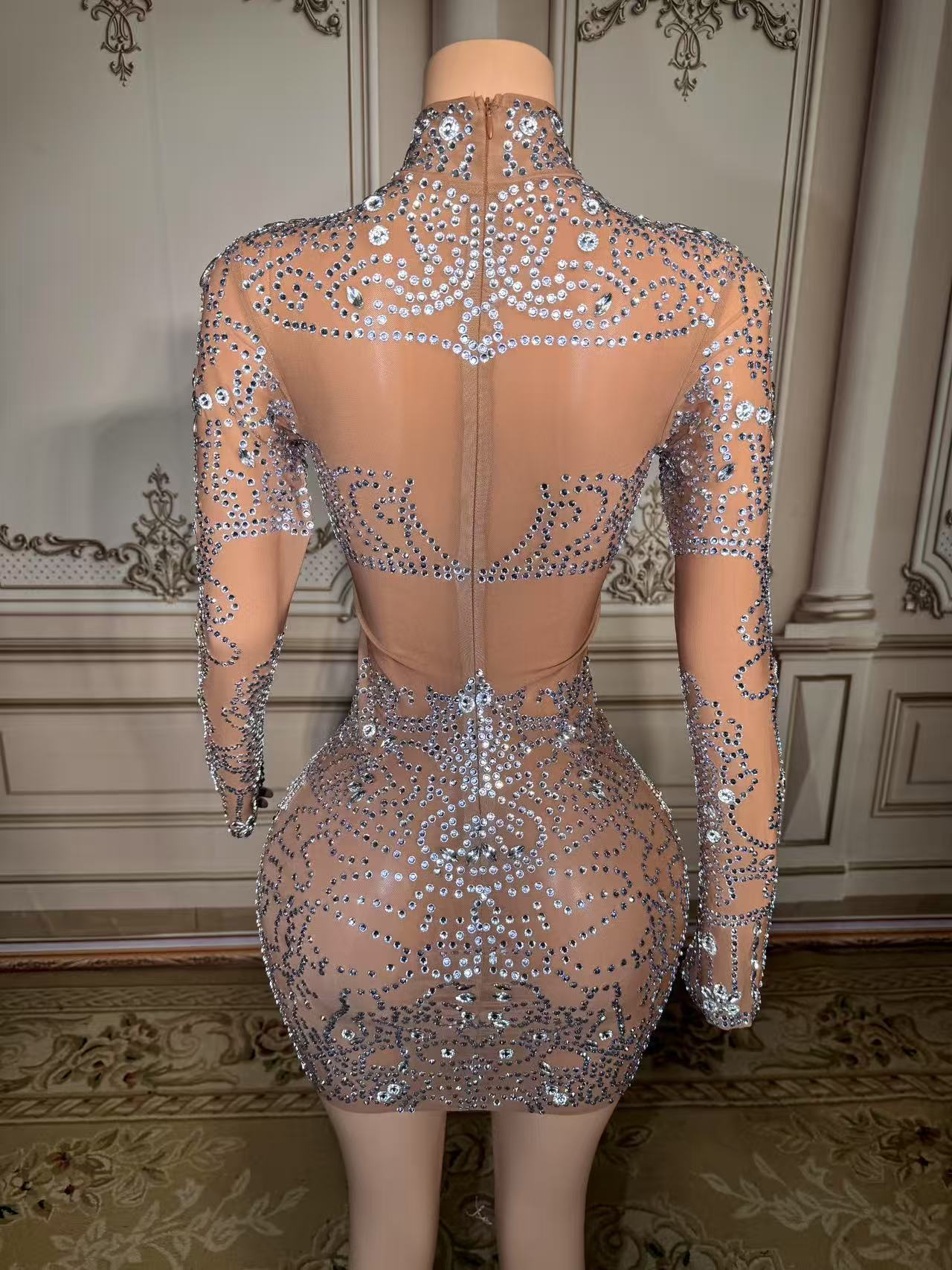 ZD Sparkly Strass Mini-jurk Se - Sparkly Rhinestone Club Party Dress recensie en prijs