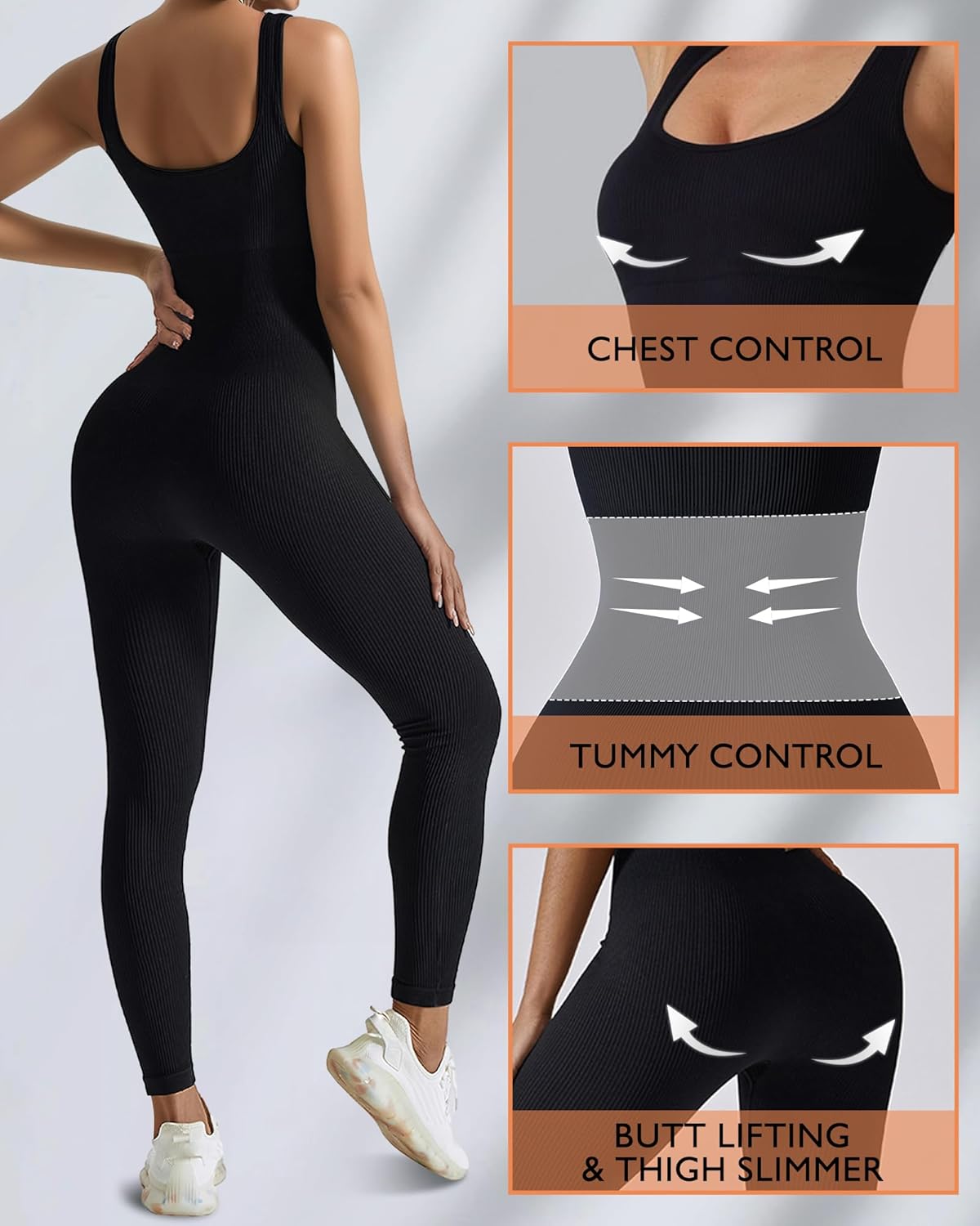 Dames workout naadloze jumpsui - Seamless Ribbed Workout Tank Top recensie en prijs