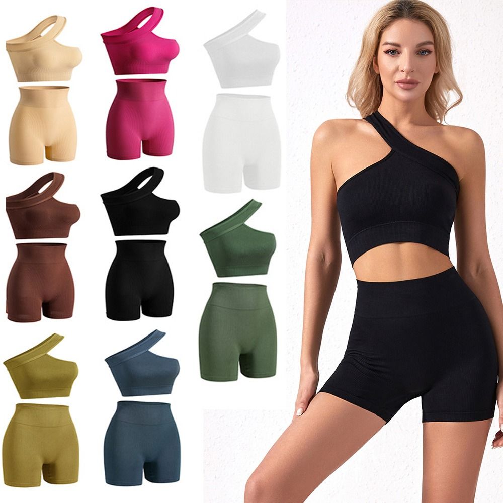 2-delige casual naadloze dames - Seamless Ribbed Workout Tank Top recensie en prijs