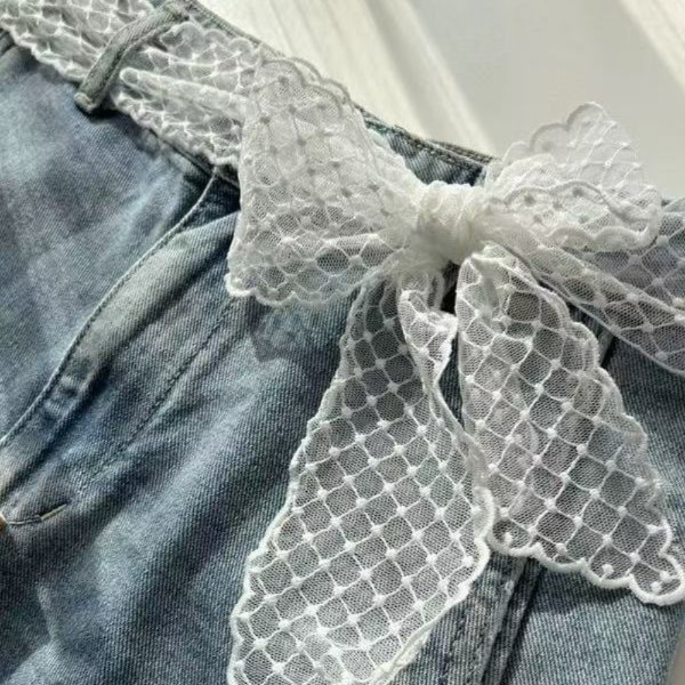 Zoete witte kanten riem voor d - Jeans recensie en prijs