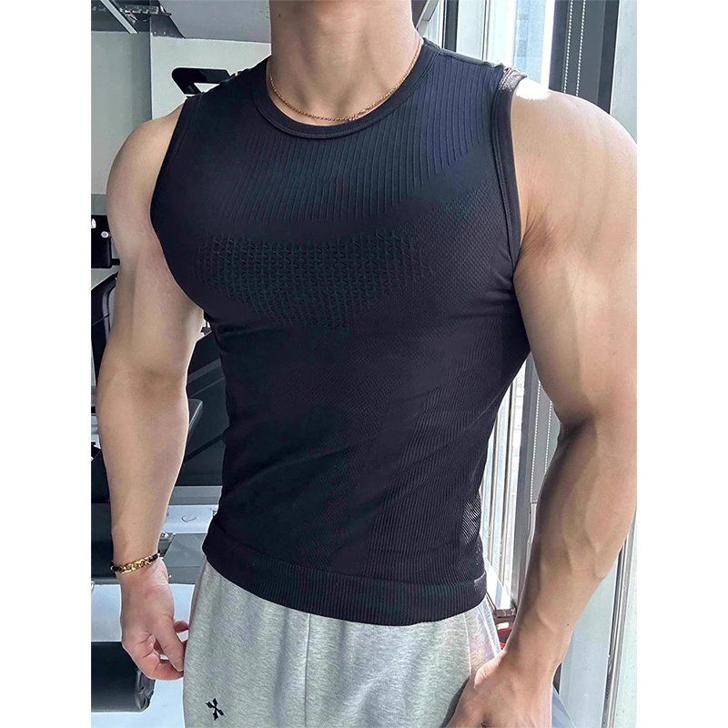 Herensporttanktop zonder naden - Seamless Ribbed Workout Tank Top recensie en prijs