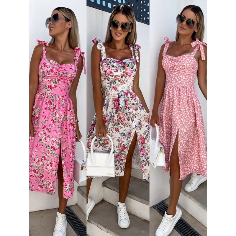 Vrouwen Zomerjurk Sexy Bloemen - French Vintage Floral Midi Dress recensie en prijs