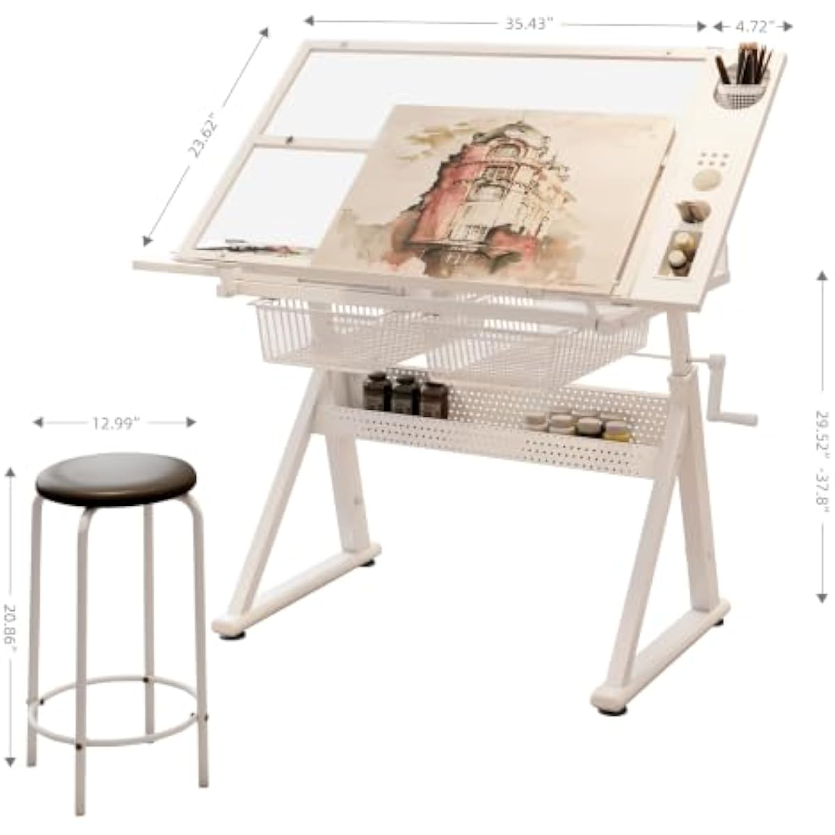 Verstelbaar tekenbureau met ge - Tops recensie en prijs