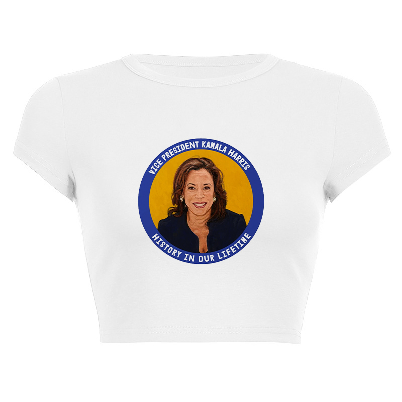 Portret Grafische Print Vrouwe - Y2K Graphic Baby Tee Crop recensie en prijs