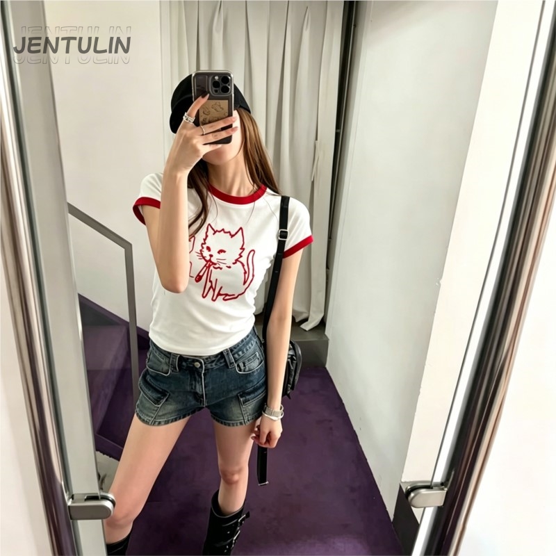 Koreaans stijl Y2K jaren 90 cr - Y2K Graphic Baby Tee Crop recensie en prijs