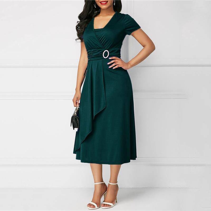 We.Fine Jurk Vrouwen Effen Kle - French Vintage Floral Midi Dress recensie en prijs
