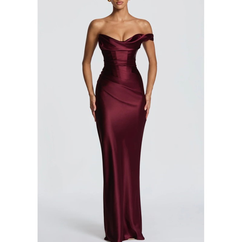 Sexy slanke satijnen jurk, ele - Elegant Satin Evening Gown Split recensie en prijs